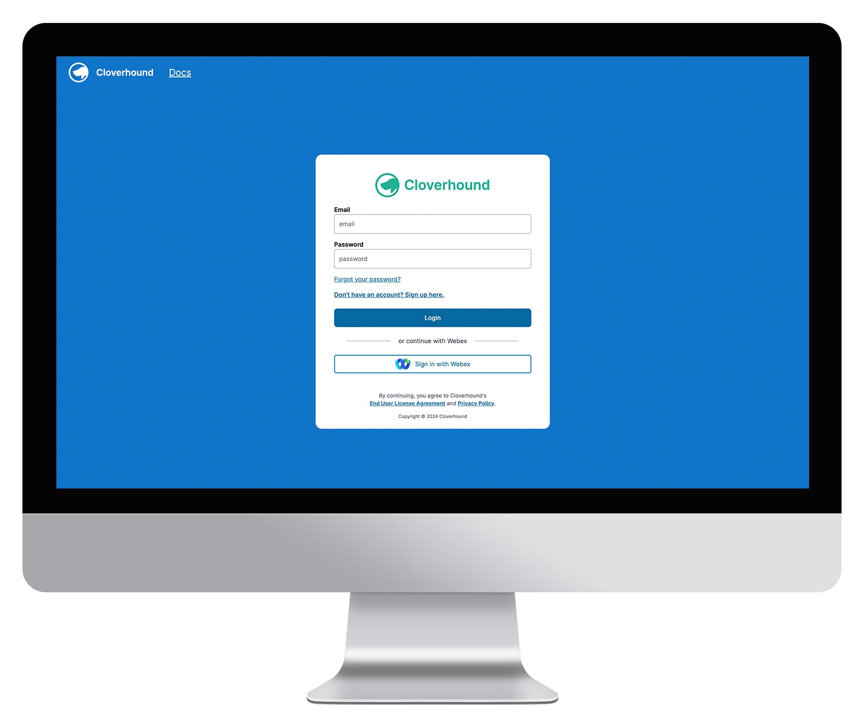 Cloverhound Connect interface